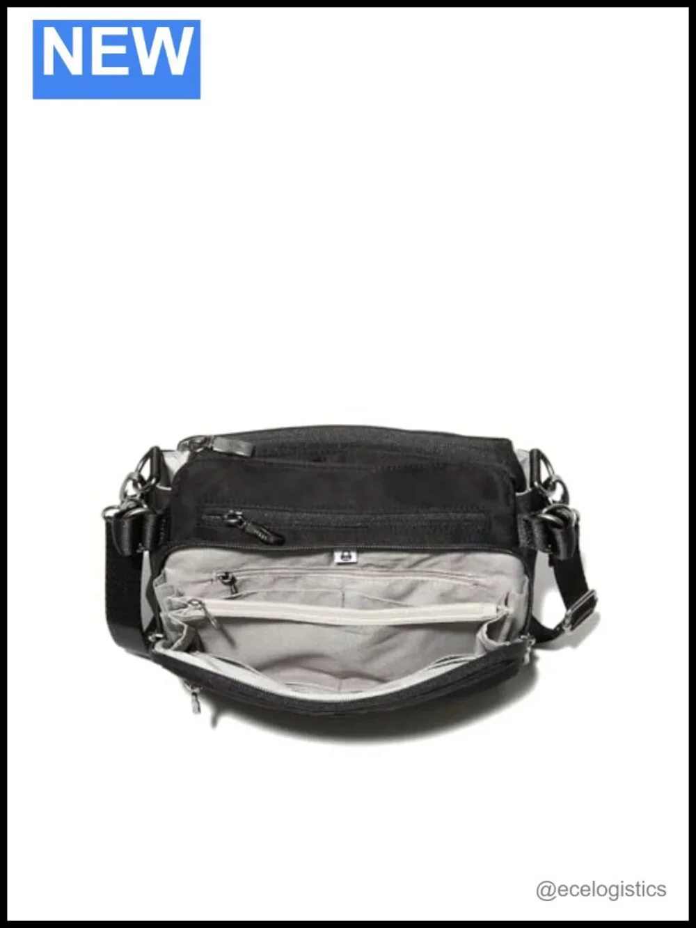 Baggallini Marais Crossbody Bag RFID Blocking Nylon w/ Built-in Wallet